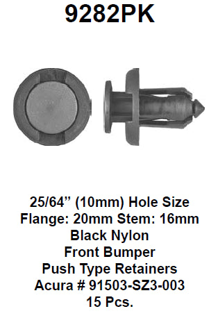 Push type retainer - 9282PK
