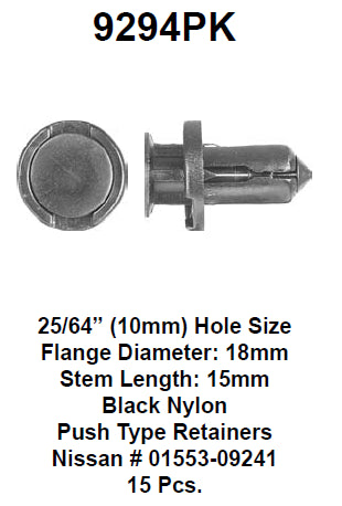 Push type retainer - 9294PK