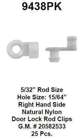 Door rod end clip box:8194 - 9438PK
