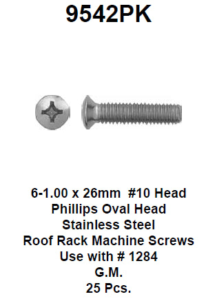 Roof rack machine screw - 9542PK