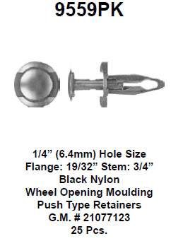 Push type retainer - 9559PK