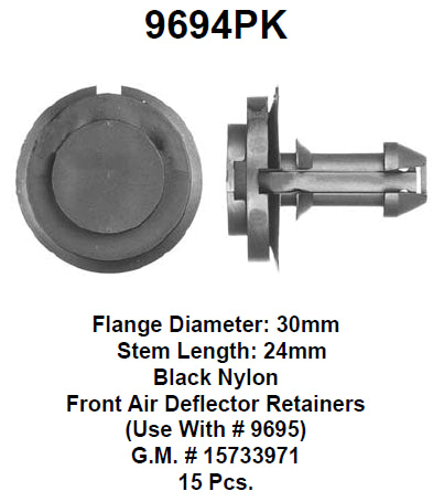 Retainer front air deflector - 9694PK