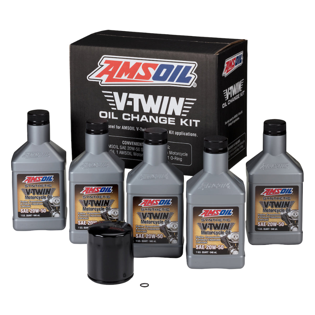 AMSOIL V-Twin Olje Change Kit - AMS-HDMB
