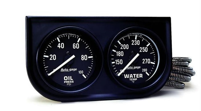Two gauges console oil/water temp black - ATM-2392