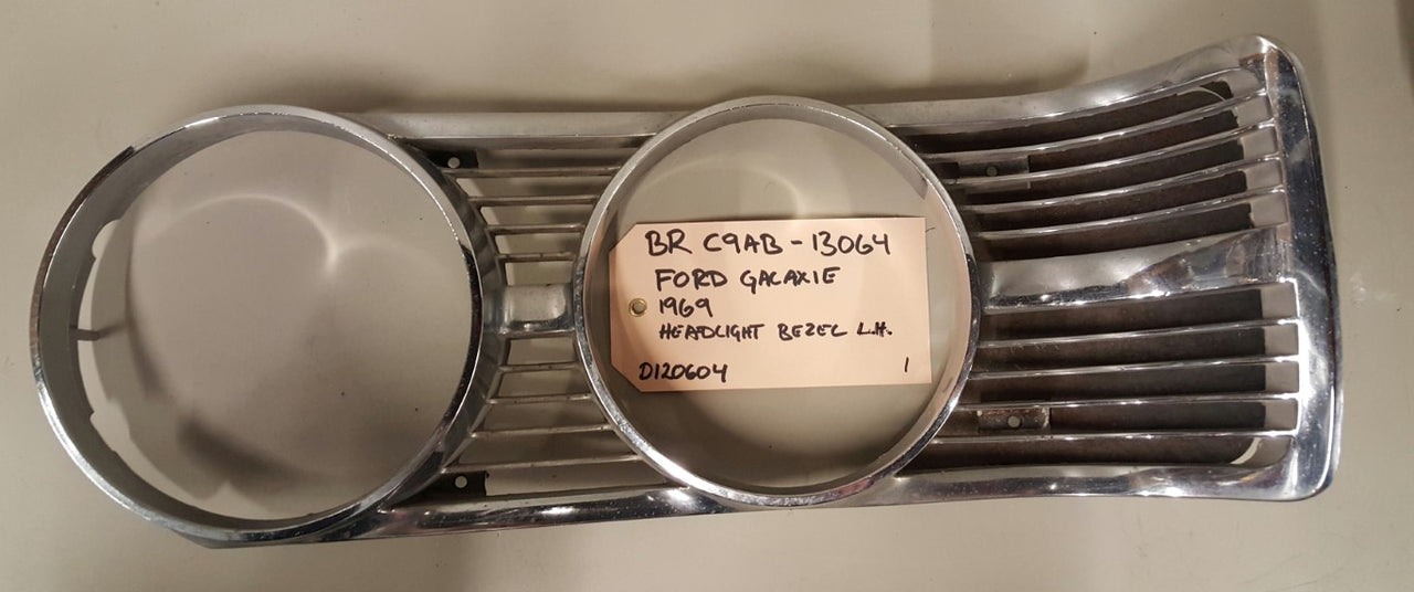 1969 Ford Galaxie Headlight Bezel LH - BEC9AB-13064