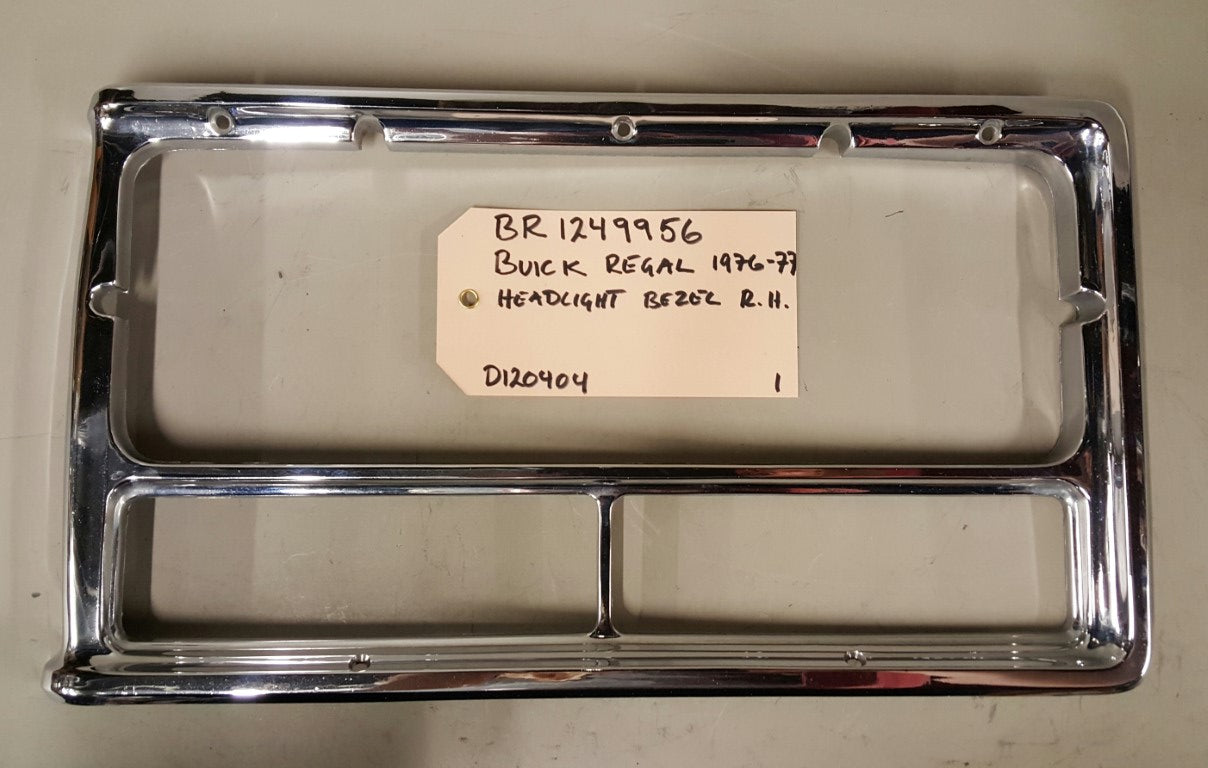 1976-77 Buick Regal Headlight Bezel RH - BR1249956