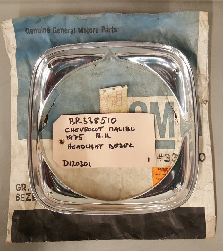 1975 Chevrolet Malibu Headlight Bezel RH - BR338510