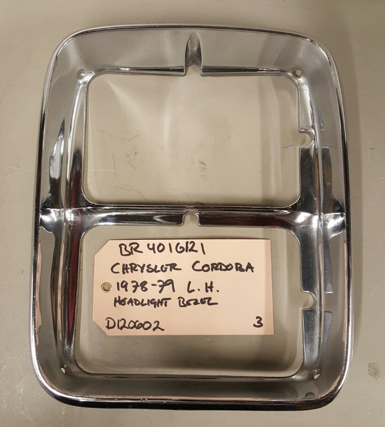 1978-79 Chrysler Cordoba Headlight Bezel LH - BR4016121