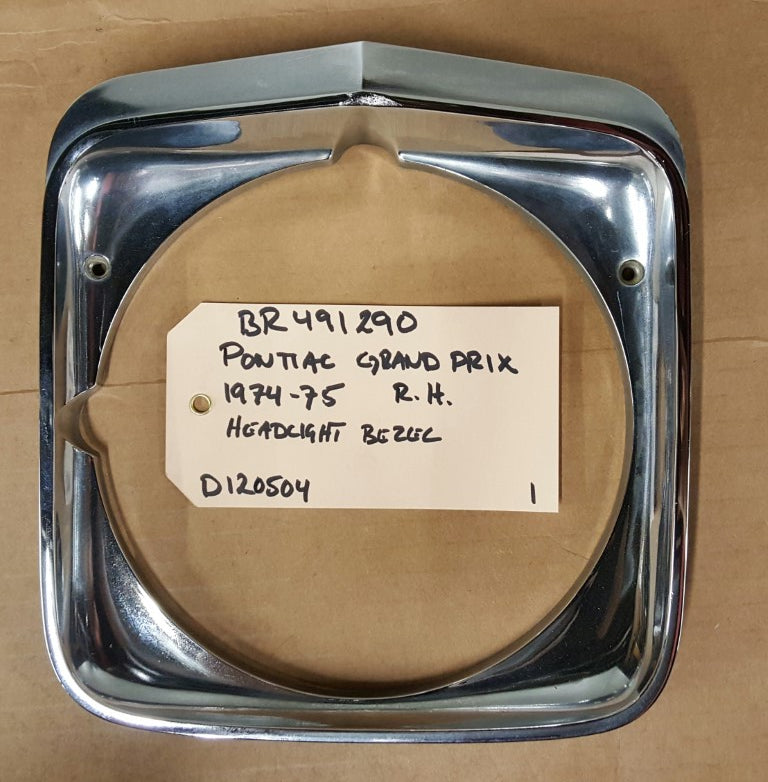 1974-75 Pontiac Grand Prix Headlight Bezel RH - BR491290