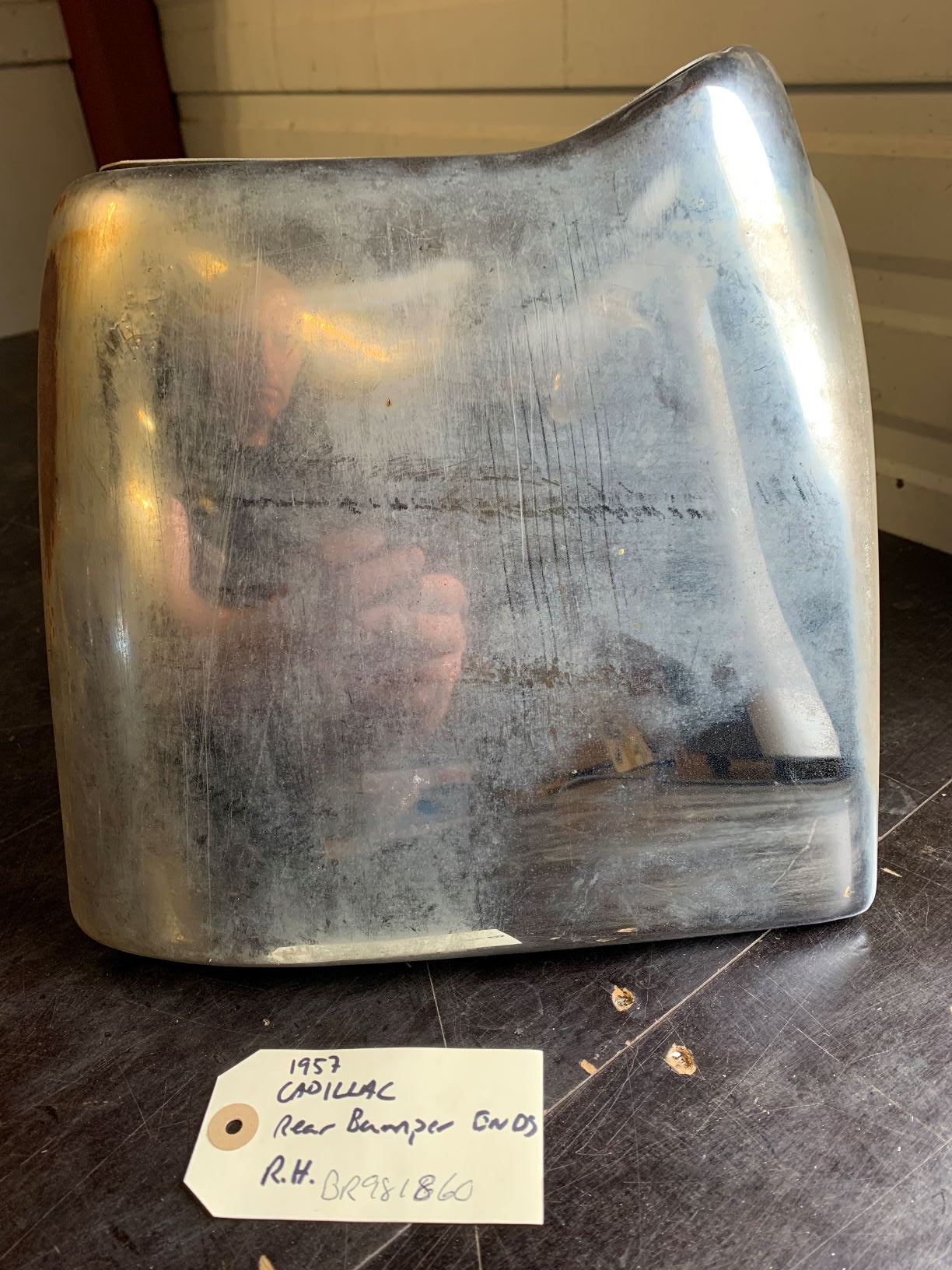 1957 Cadillac Rear Bumper Ends RH - BR981860