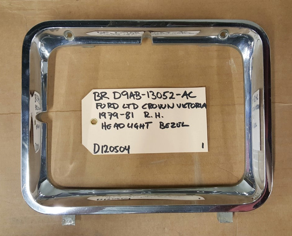 1979-81 Ford LTD Crown Victoria Headlight Bezel RH - BRD9AB-13052-AC