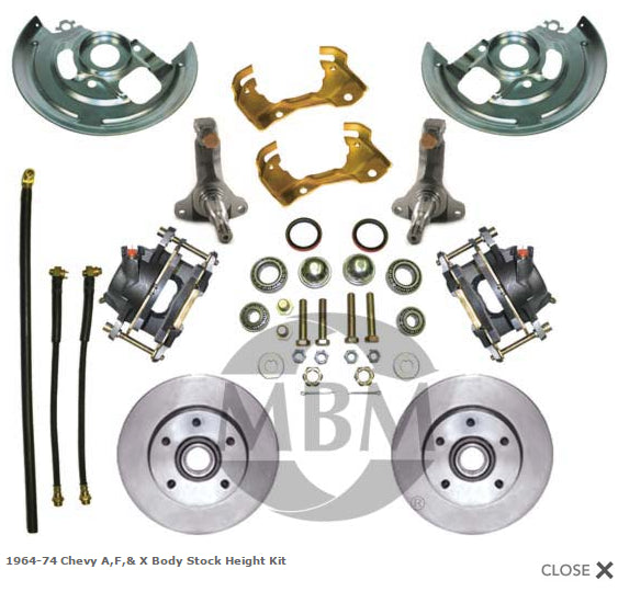 Disc brake kit f-body 67-69,a-body 64-72 se info - DBK6472