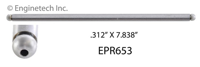 Push rod exhaust 4pc 05-08 Chr 5,7 Hemi (7,838in) - EPR653