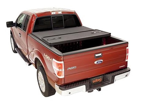 Tonneau cover Solid tri-fold lockable black - EX83445