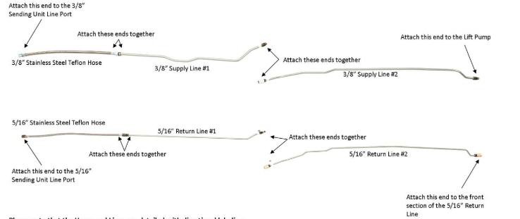 Fuel line 94-99 Tahoe/Lift pump to tank - FL504-BD3C