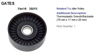 Pulley 76x28mm plastic - GAT38015