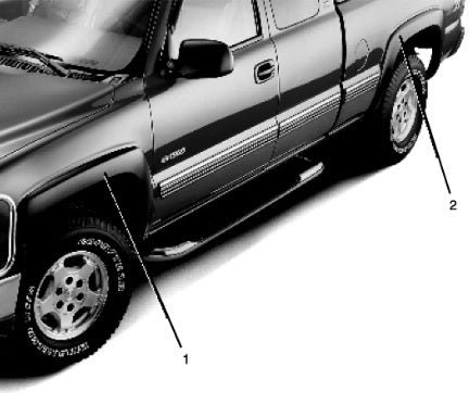 Fender flare Chevrolet Tahoe front - GM12498563