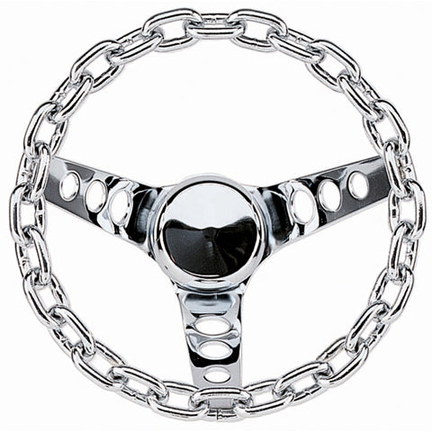 Steering wheel 10" chrome chain  - GR741