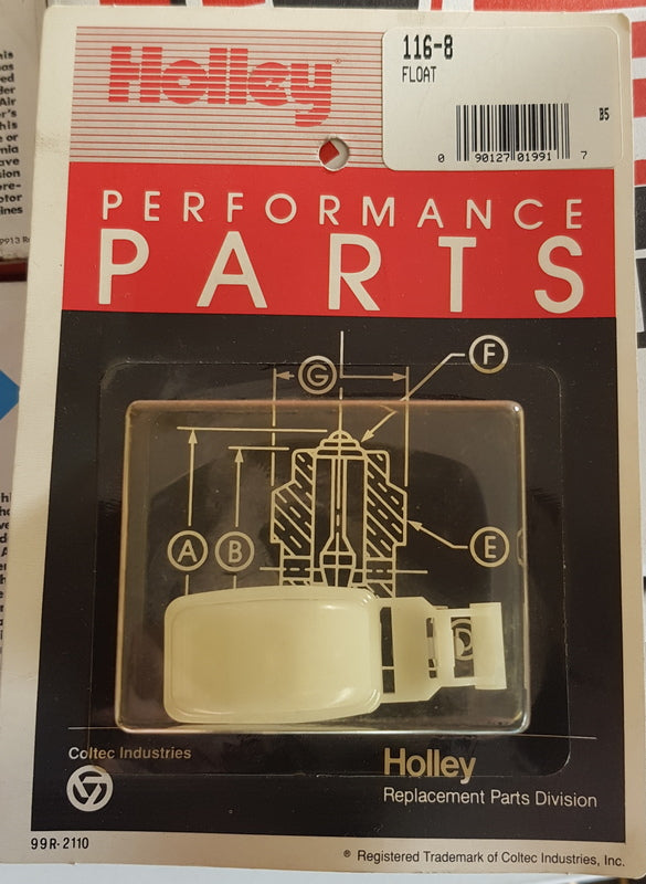 Float sidelink std holley (UTGÅTT) - HOL116-8