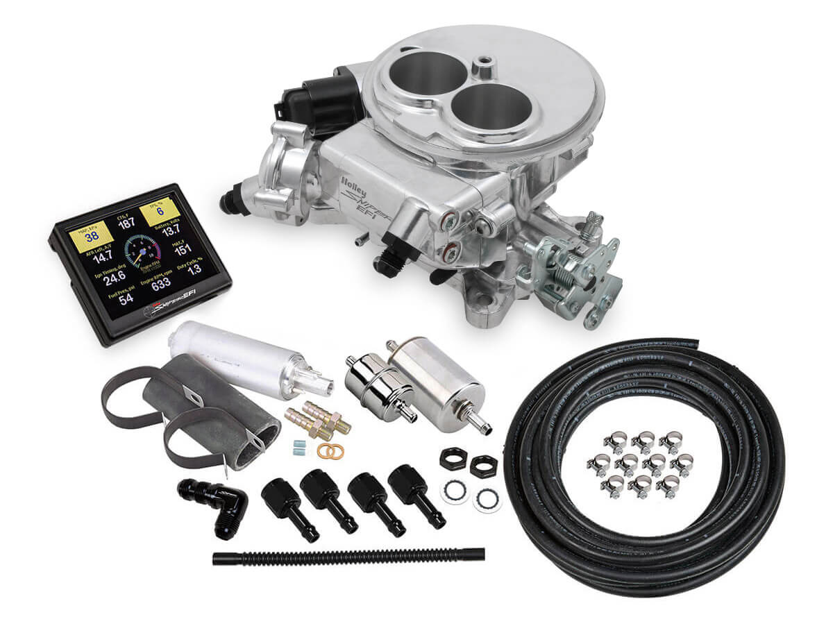 Holley Sniper EFI 2BBL Kit W/Pump -350HP Shiny - HOL550-849K