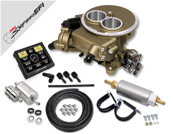 Holley Sniper EFI 2BBL Kit W/Pump -350HP Gold - HOL550-851K