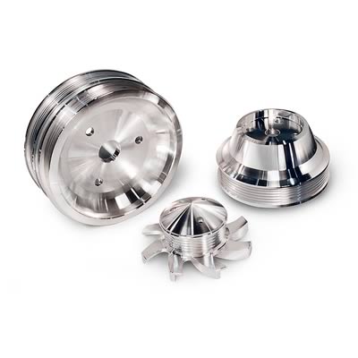 Pulley Kit, Serpentine, Alu Clear- WP, Crank, Alte - MCH-10325