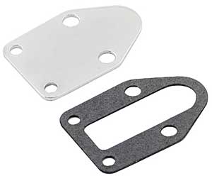 Fuelp.block-off plate chrome Chevy - MRG1515