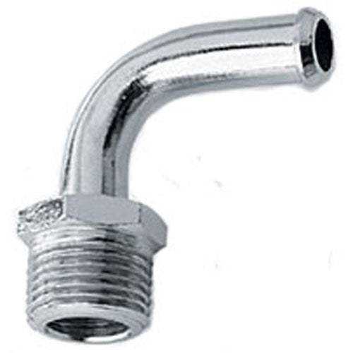 Fuel fitting chrom 3/8 npt-90' for 3/8 i.d hose - MRG2970G