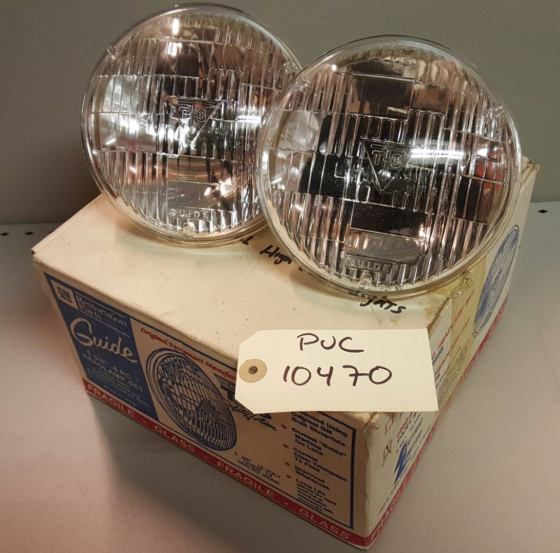 60-67 GM Guide T3 Headlight Bulb Set 2pc low beam - PUC10470