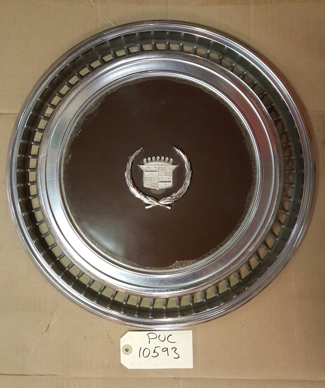 Cadillac Hub Cap Dark Brown - PUC10593