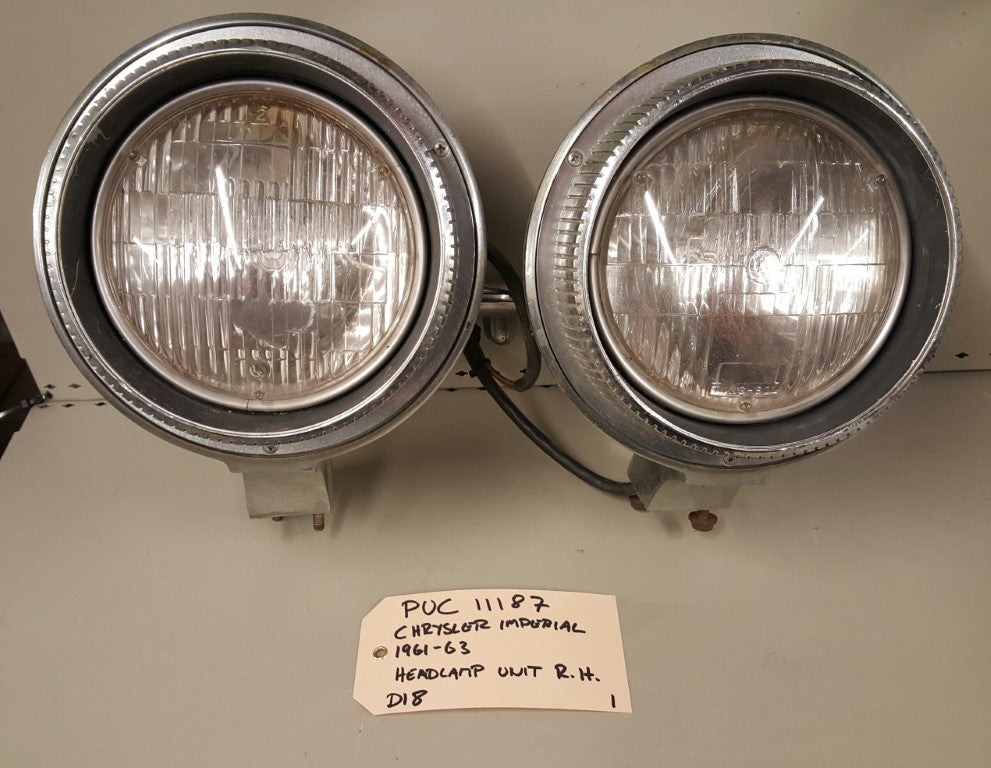 1961-63 Chrysler Imperial Headlamp unit RH - PUC11187