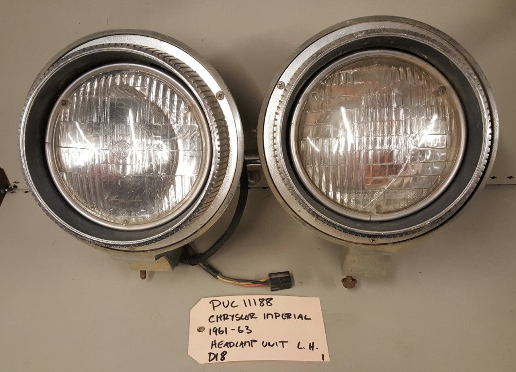 1961-63 Chrysler Imperial Headlamp unit LH - PUC11188