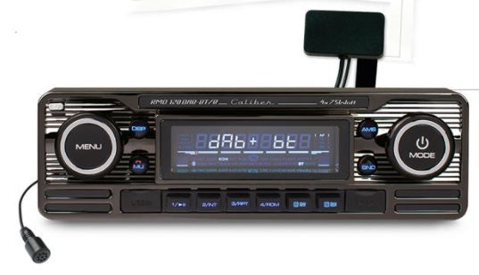 Caliber DAB+/USB/SD/BT Sort krom Retro look - RMD120DABBTB
