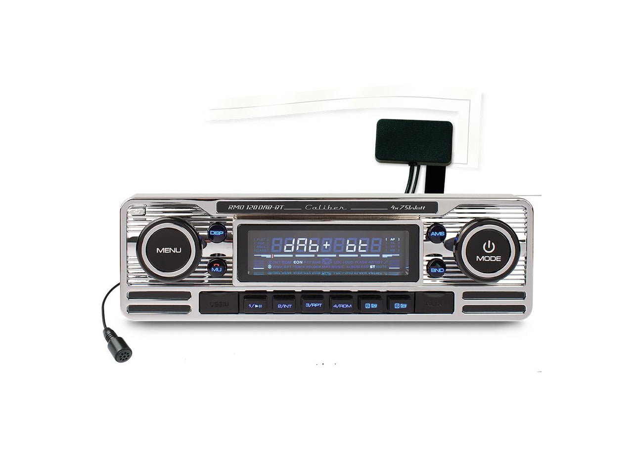 Caliber DAB+/USB/SD/BT Krom Retro look - RMD120DABBT