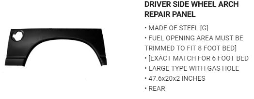 Wheel arch panel LH  - RRP4026
