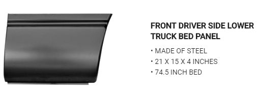 Lower truck bed panel front RH - RRP4039