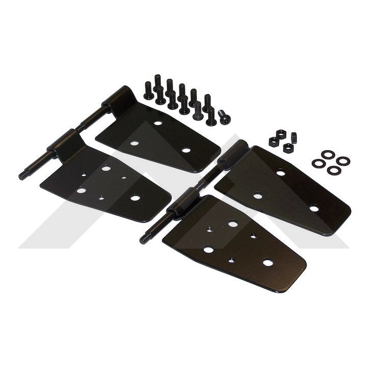 Door hinge kit Matte black coated 97-06 Wrangler - RT26003