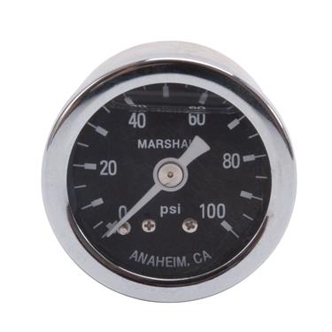 Fuel Pressure Gauge 0-100PSI Liquid Filled 1/8"NPT - RUS650340