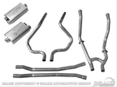 Exhaust System, 2" Manifold-back, Dual, 64-66 NTO. - SDK-C5ZZ524630KR