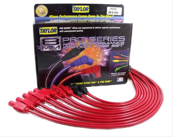 Wire set v8 straight red  8mm ford/amc/gm - TAY74252