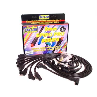 Spark Plug Wire 90' black BB chev (under headers) - TAY76001