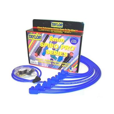 Wire set taylor 90'  Blue Chev SB (under headers) - TAY76629