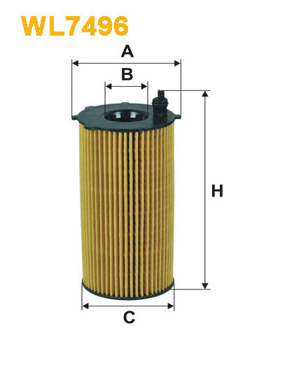 Oil Filter Cartridge 2,8TD - WIXWL7496